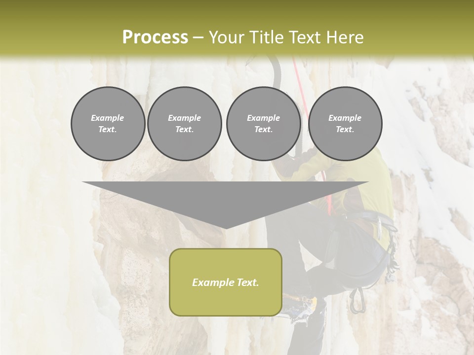 A Man Climbing Up The Side Of A Mountain PowerPoint Template