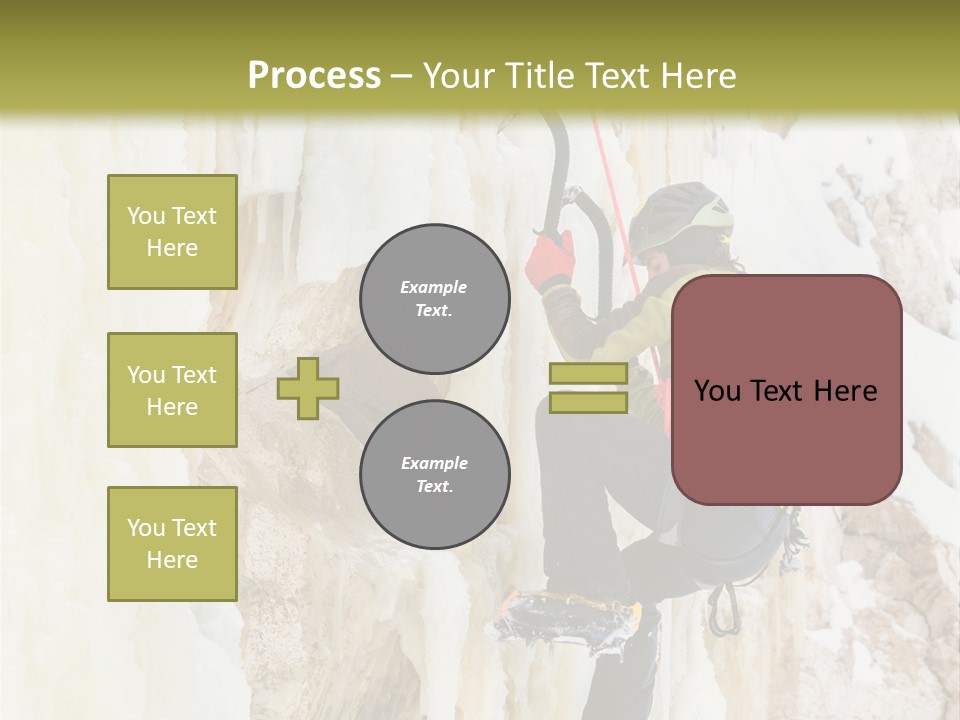 A Man Climbing Up The Side Of A Mountain PowerPoint Template