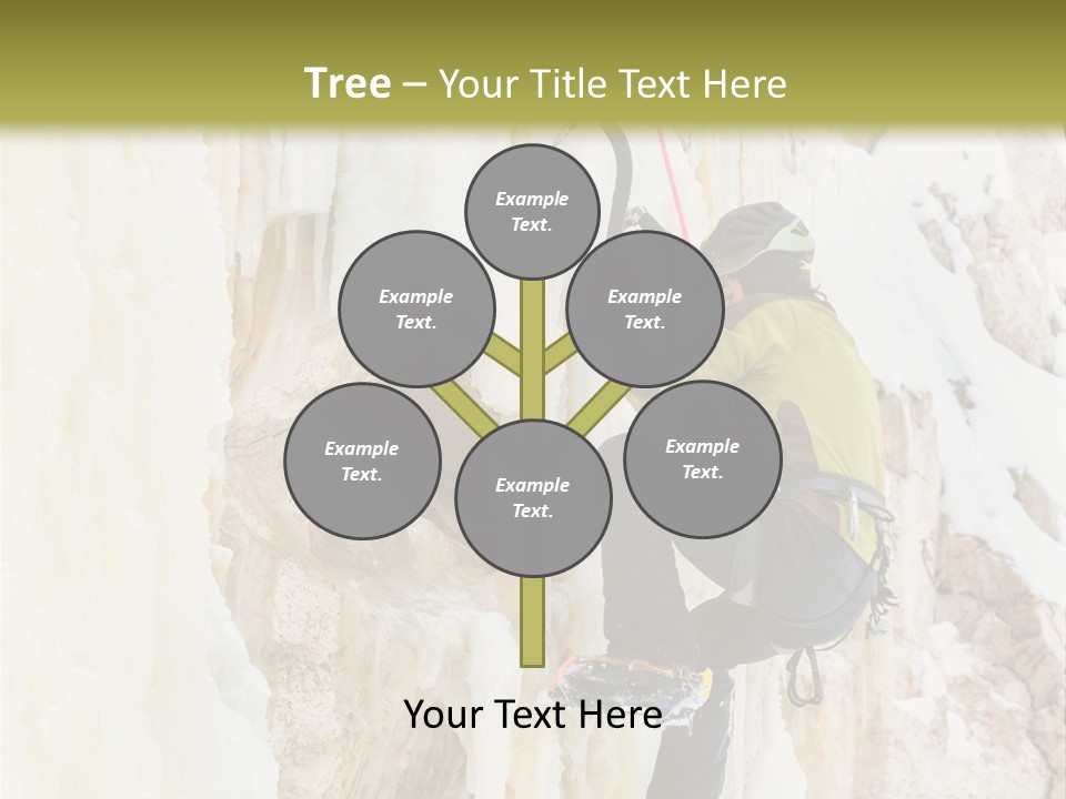 A Man Climbing Up The Side Of A Mountain PowerPoint Template