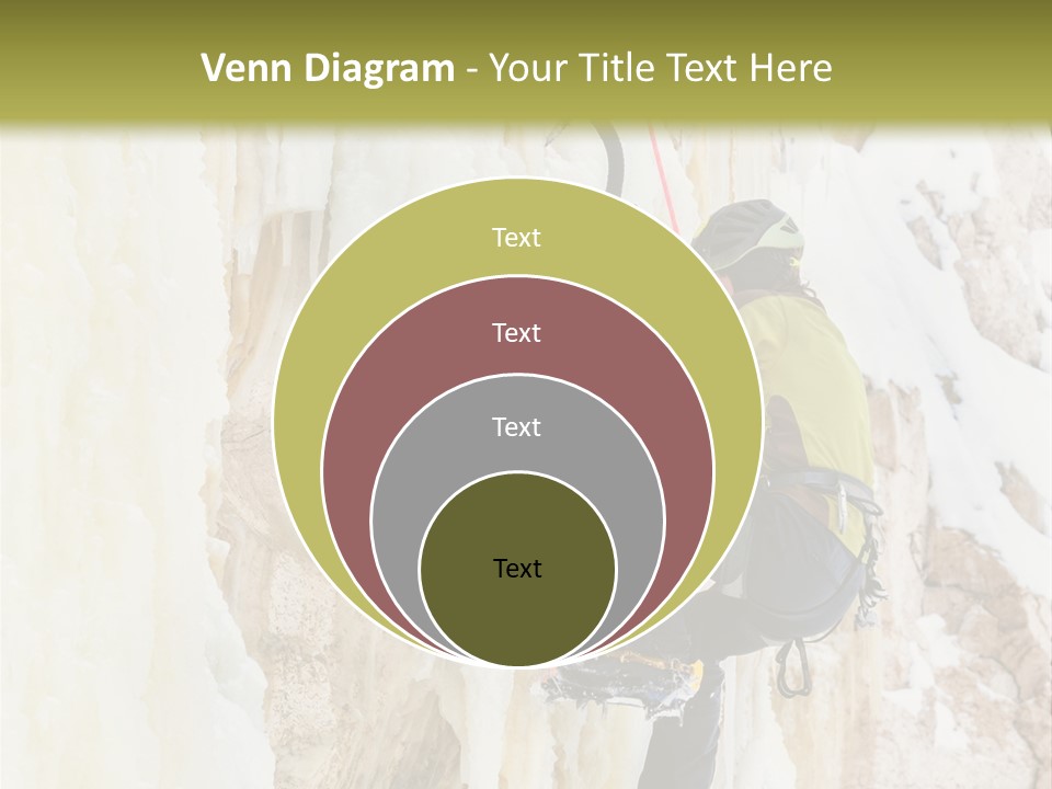 A Man Climbing Up The Side Of A Mountain PowerPoint Template