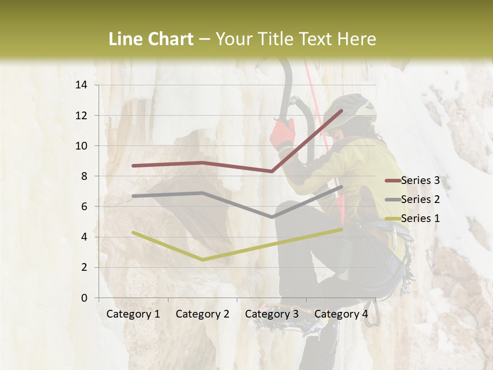 A Man Climbing Up The Side Of A Mountain PowerPoint Template