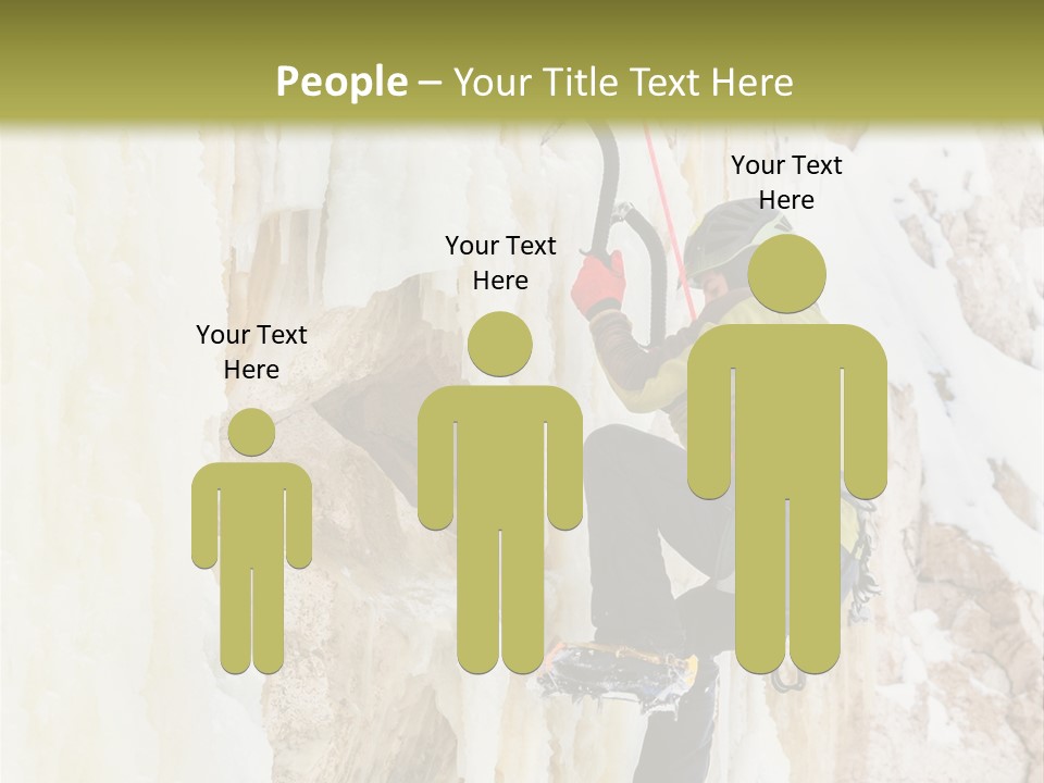 A Man Climbing Up The Side Of A Mountain PowerPoint Template