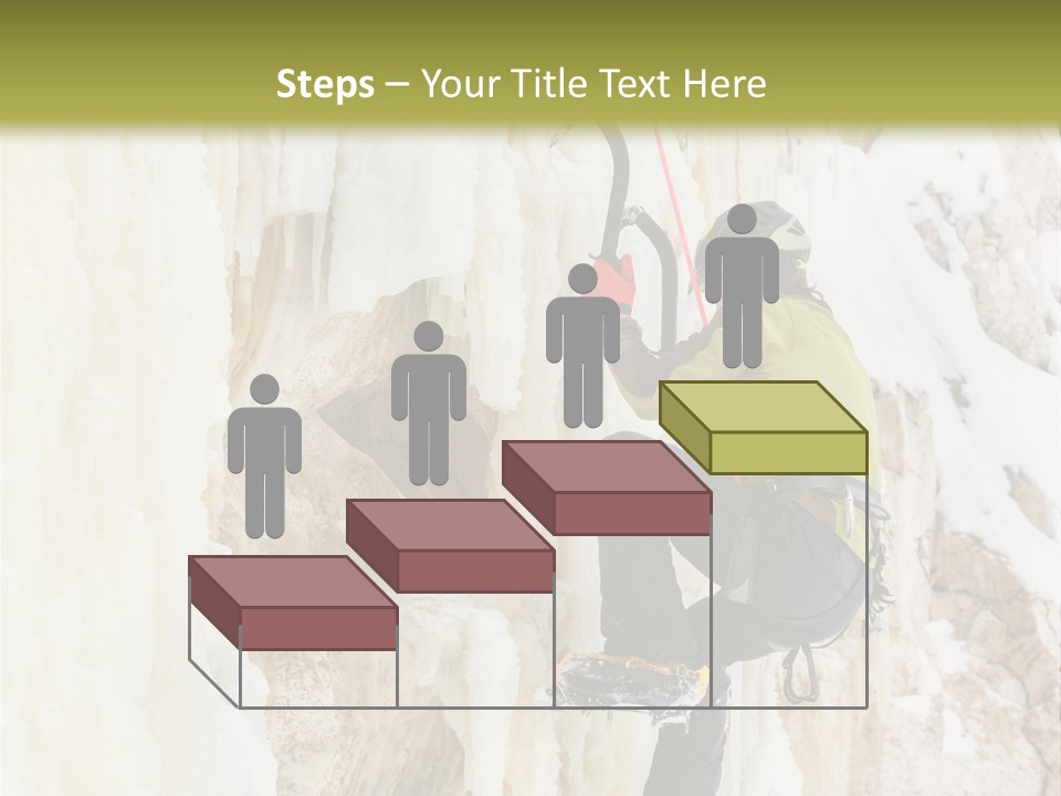 A Man Climbing Up The Side Of A Mountain PowerPoint Template