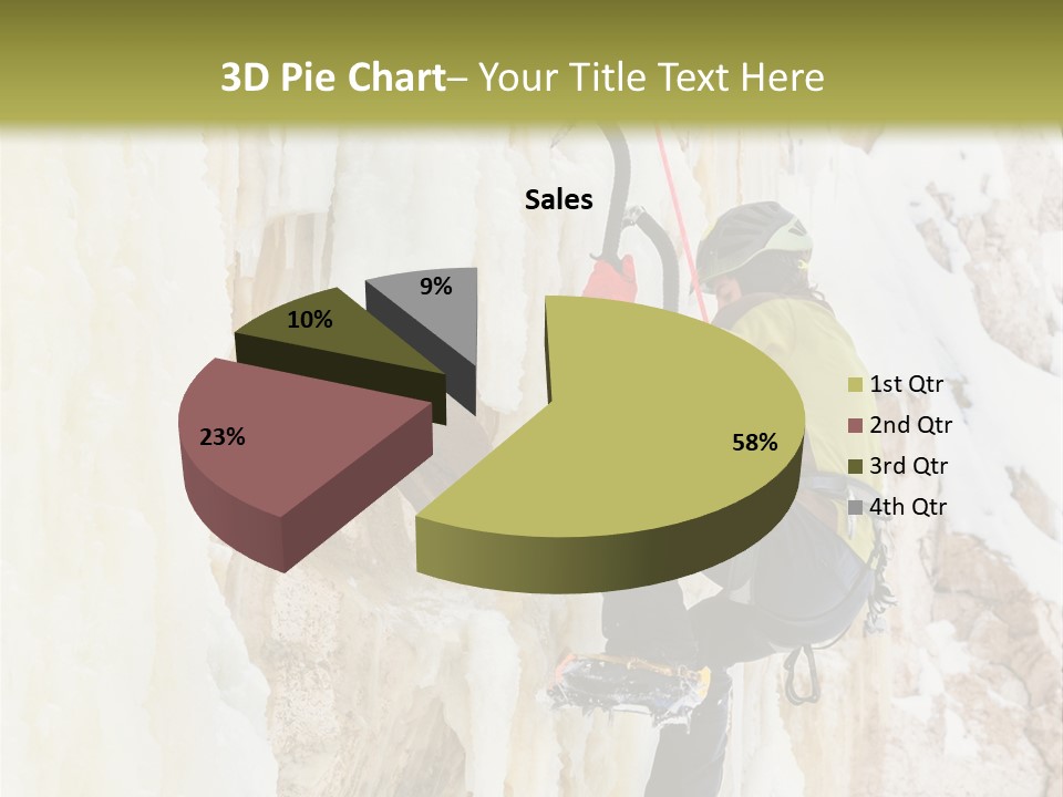 A Man Climbing Up The Side Of A Mountain PowerPoint Template
