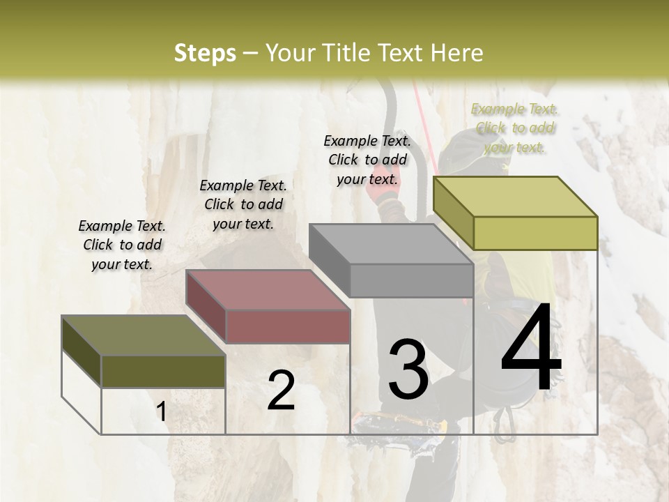 A Man Climbing Up The Side Of A Mountain PowerPoint Template