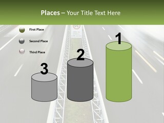 A Highway With A Sign That Says Name Of Presentation Company Name PowerPoint Template