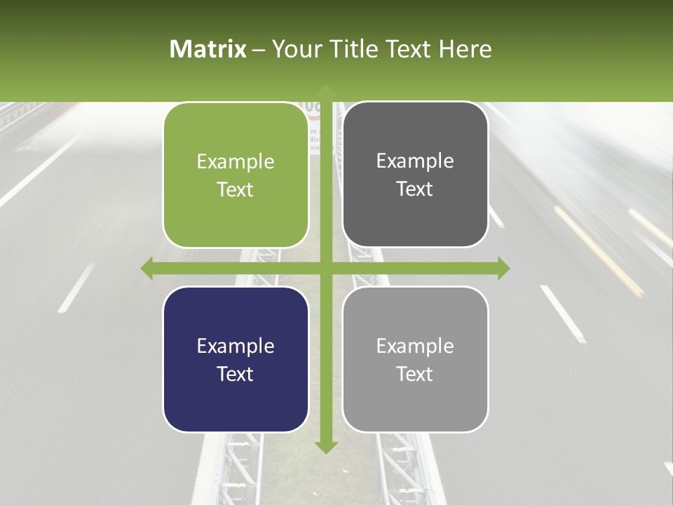 A Highway With A Sign That Says Name Of Presentation Company Name PowerPoint Template