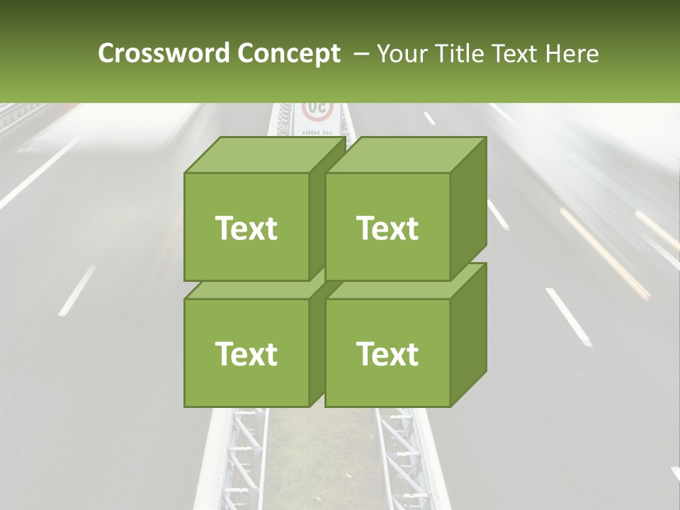 A Highway With A Sign That Says Name Of Presentation Company Name PowerPoint Template