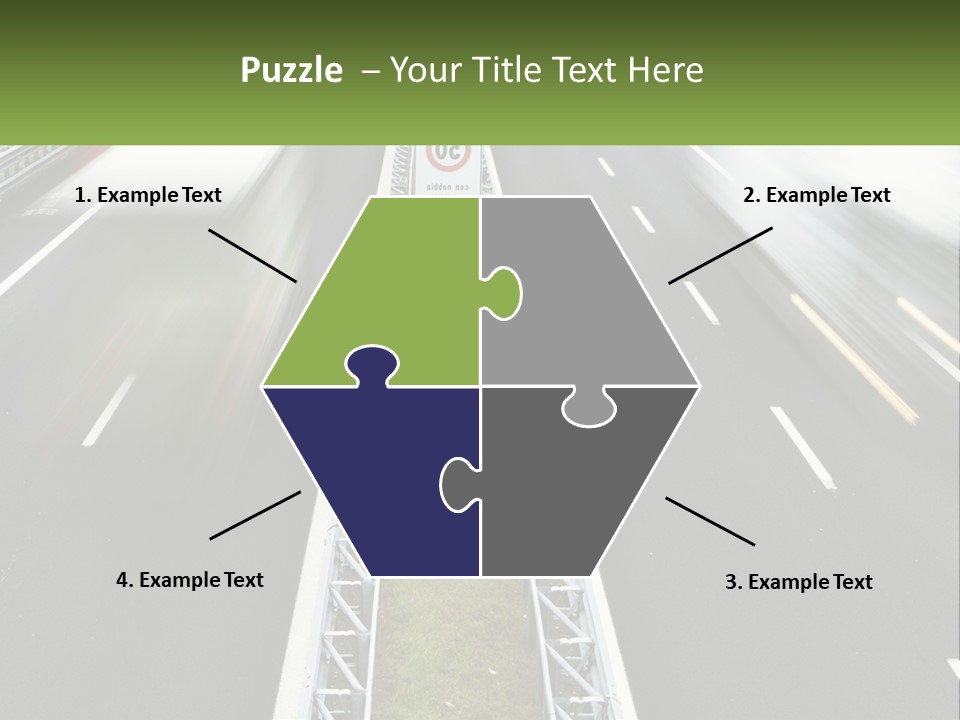 A Highway With A Sign That Says Name Of Presentation Company Name PowerPoint Template