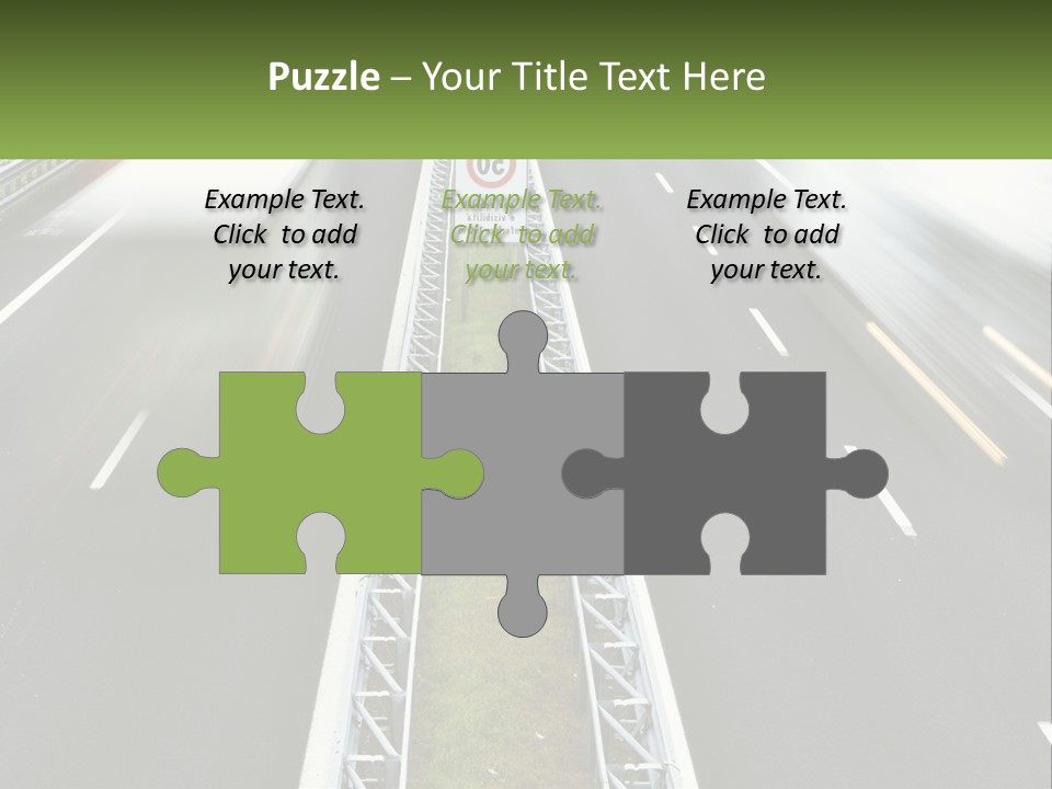 A Highway With A Sign That Says Name Of Presentation Company Name PowerPoint Template