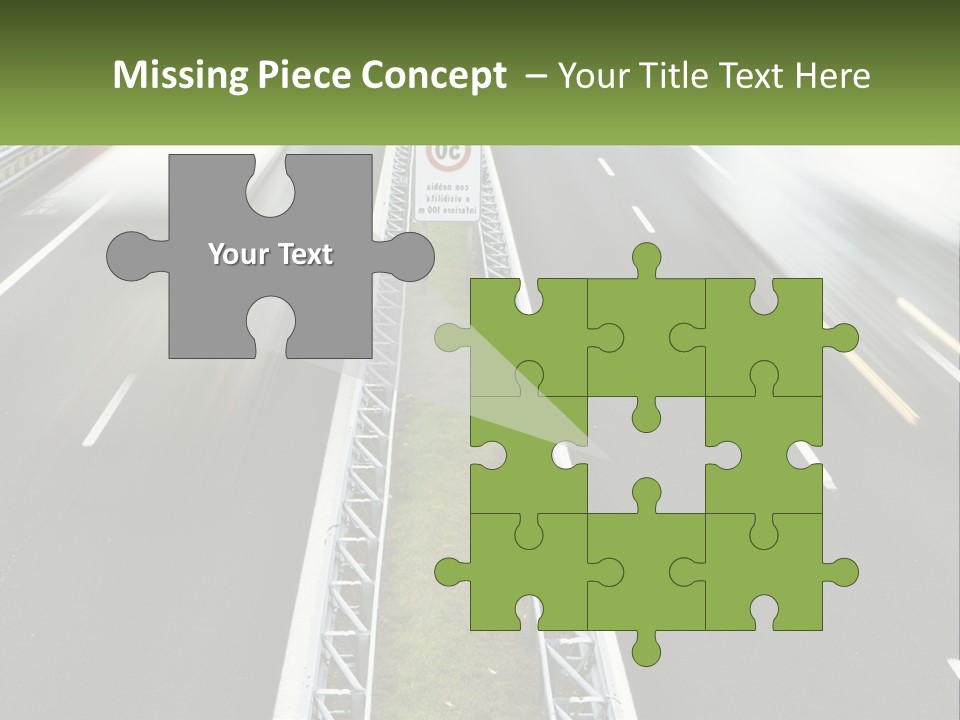 A Highway With A Sign That Says Name Of Presentation Company Name PowerPoint Template