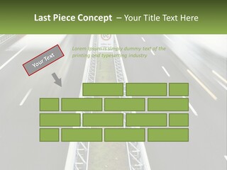 A Highway With A Sign That Says Name Of Presentation Company Name PowerPoint Template