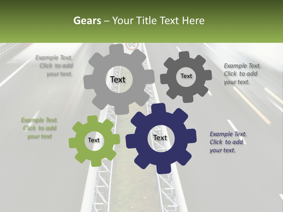 A Highway With A Sign That Says Name Of Presentation Company Name PowerPoint Template