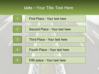 A Highway With A Sign That Says Name Of Presentation Company Name PowerPoint Template