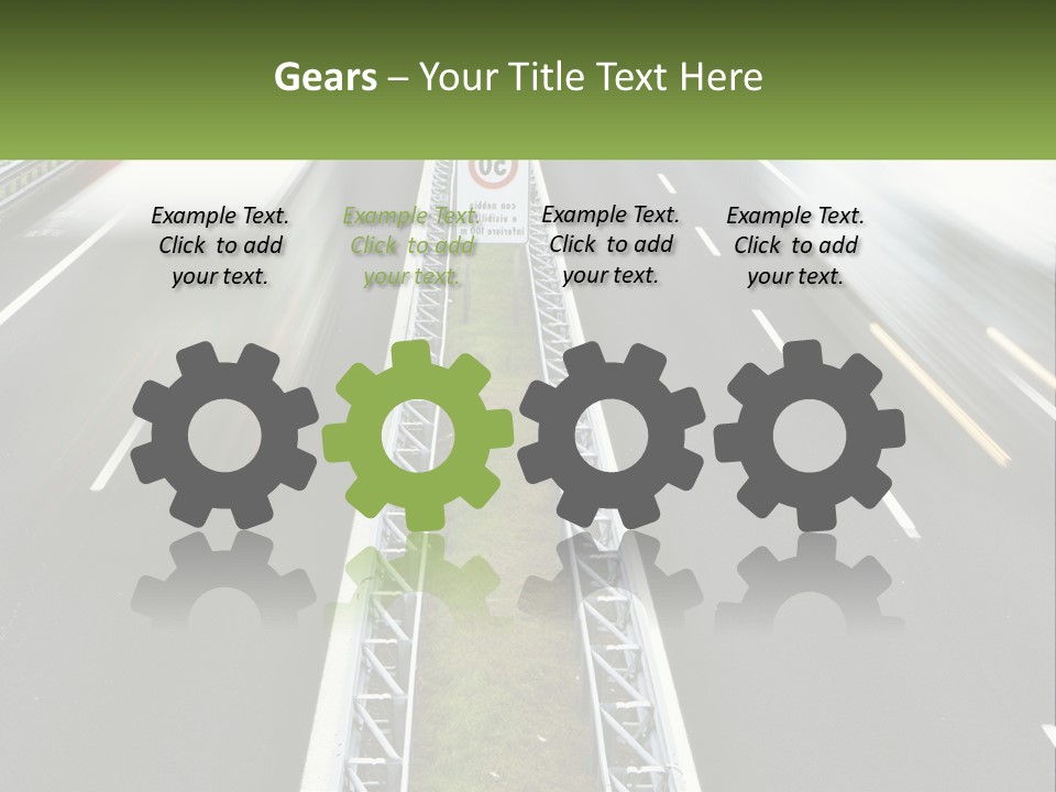 A Highway With A Sign That Says Name Of Presentation Company Name PowerPoint Template