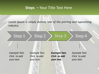 A Highway With A Sign That Says Name Of Presentation Company Name PowerPoint Template