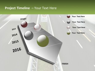 A Highway With A Sign That Says Name Of Presentation Company Name PowerPoint Template