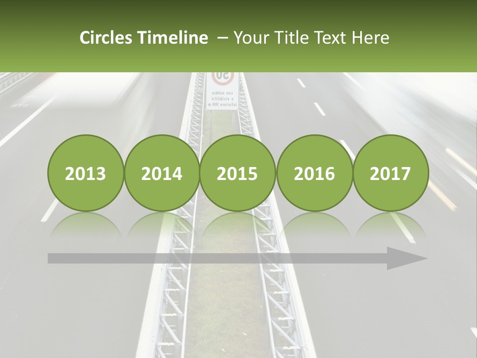 A Highway With A Sign That Says Name Of Presentation Company Name PowerPoint Template