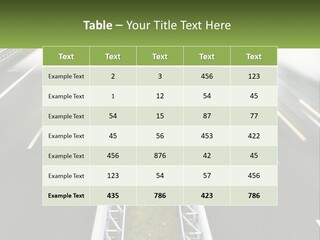 A Highway With A Sign That Says Name Of Presentation Company Name PowerPoint Template