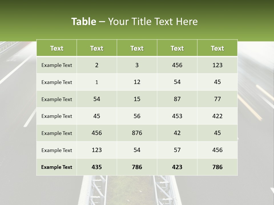 A Highway With A Sign That Says Name Of Presentation Company Name PowerPoint Template