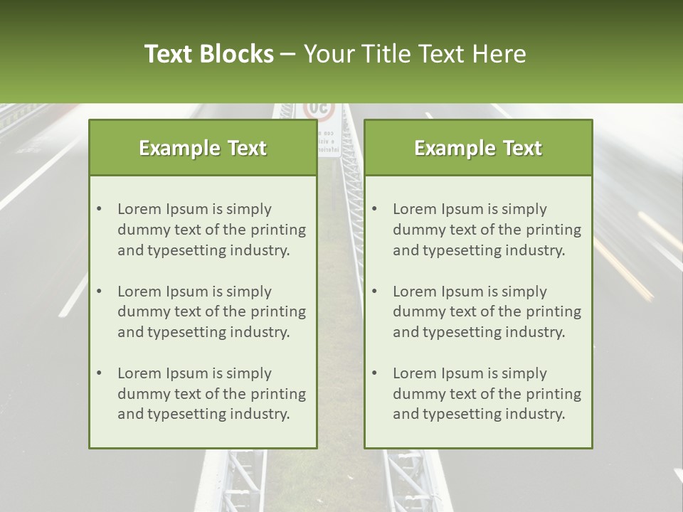 A Highway With A Sign That Says Name Of Presentation Company Name PowerPoint Template