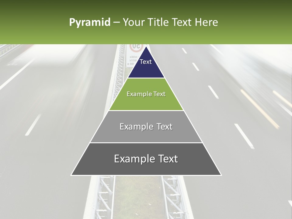 A Highway With A Sign That Says Name Of Presentation Company Name PowerPoint Template