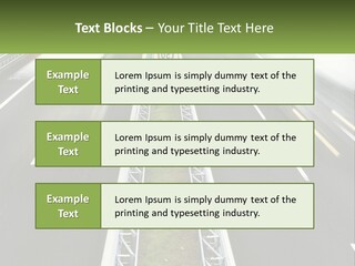 A Highway With A Sign That Says Name Of Presentation Company Name PowerPoint Template