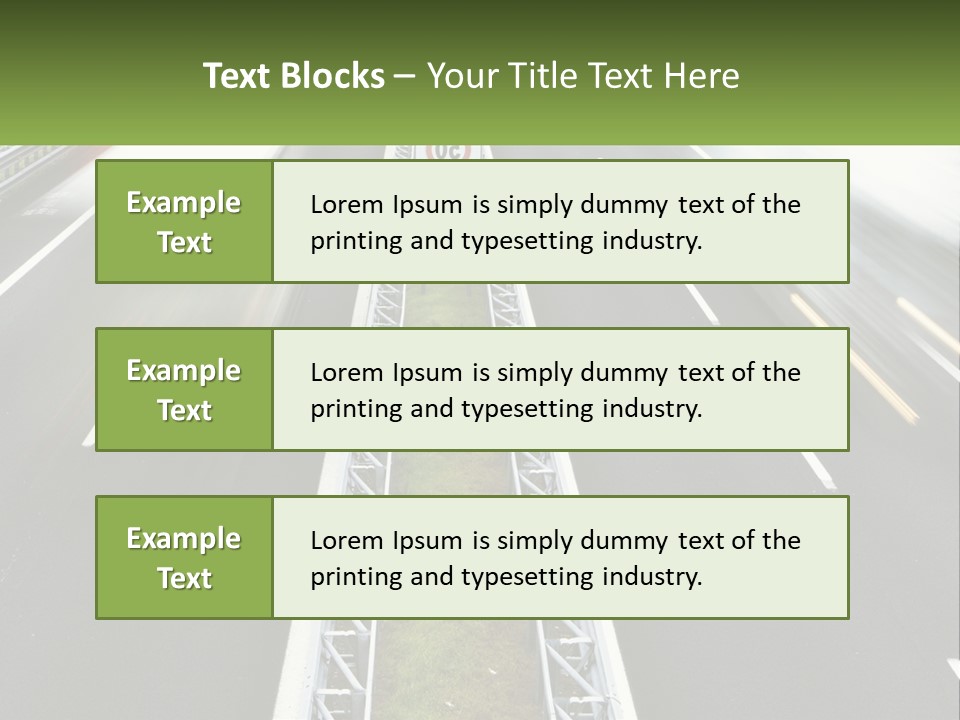 A Highway With A Sign That Says Name Of Presentation Company Name PowerPoint Template