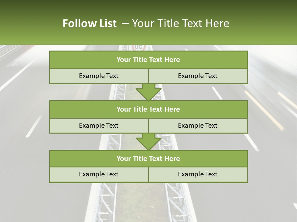 A Highway With A Sign That Says Name Of Presentation Company Name PowerPoint Template