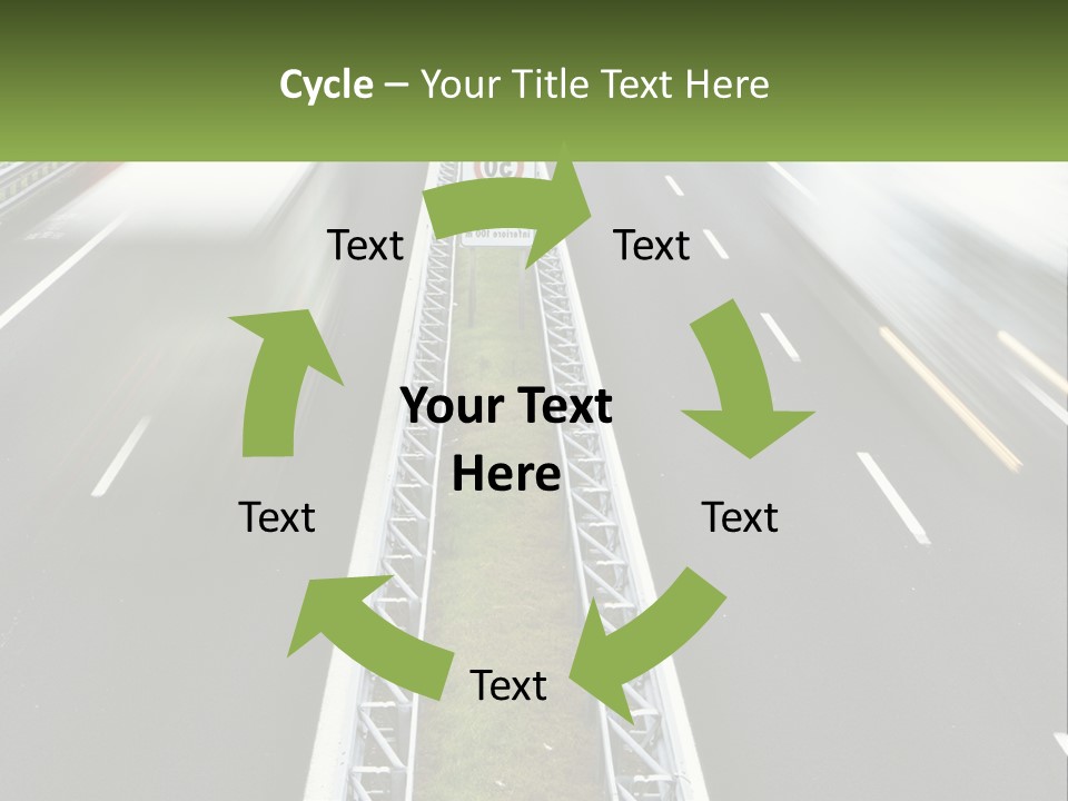 A Highway With A Sign That Says Name Of Presentation Company Name PowerPoint Template