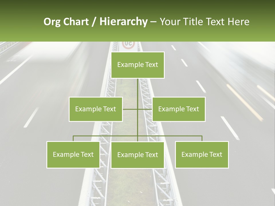 A Highway With A Sign That Says Name Of Presentation Company Name PowerPoint Template