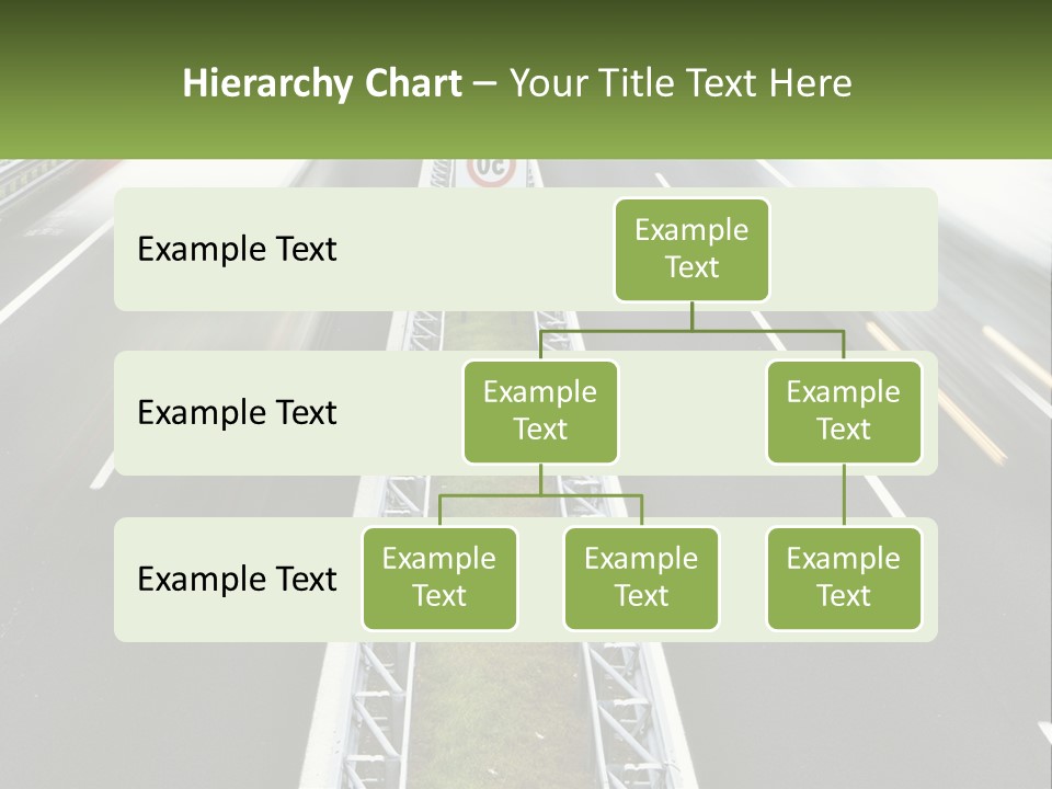 A Highway With A Sign That Says Name Of Presentation Company Name PowerPoint Template