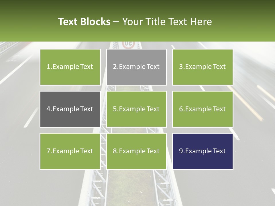 A Highway With A Sign That Says Name Of Presentation Company Name PowerPoint Template