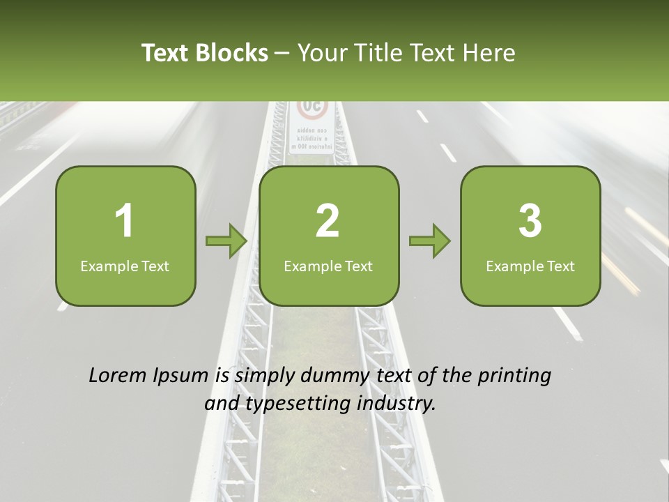 A Highway With A Sign That Says Name Of Presentation Company Name PowerPoint Template