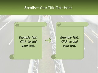 A Highway With A Sign That Says Name Of Presentation Company Name PowerPoint Template