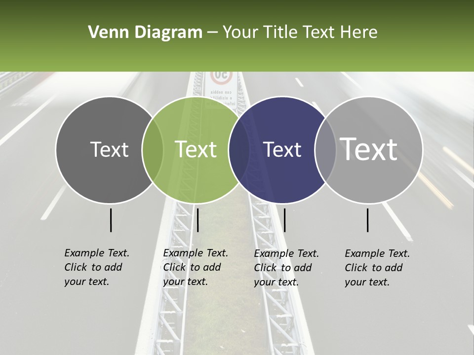 A Highway With A Sign That Says Name Of Presentation Company Name PowerPoint Template