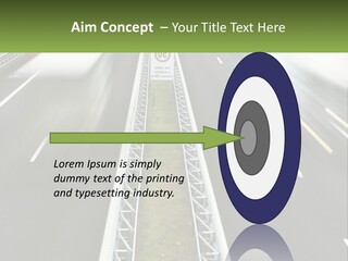 A Highway With A Sign That Says Name Of Presentation Company Name PowerPoint Template