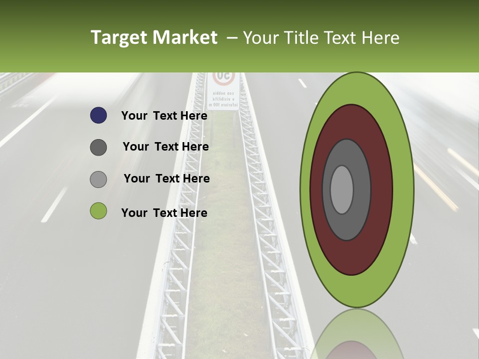 A Highway With A Sign That Says Name Of Presentation Company Name PowerPoint Template