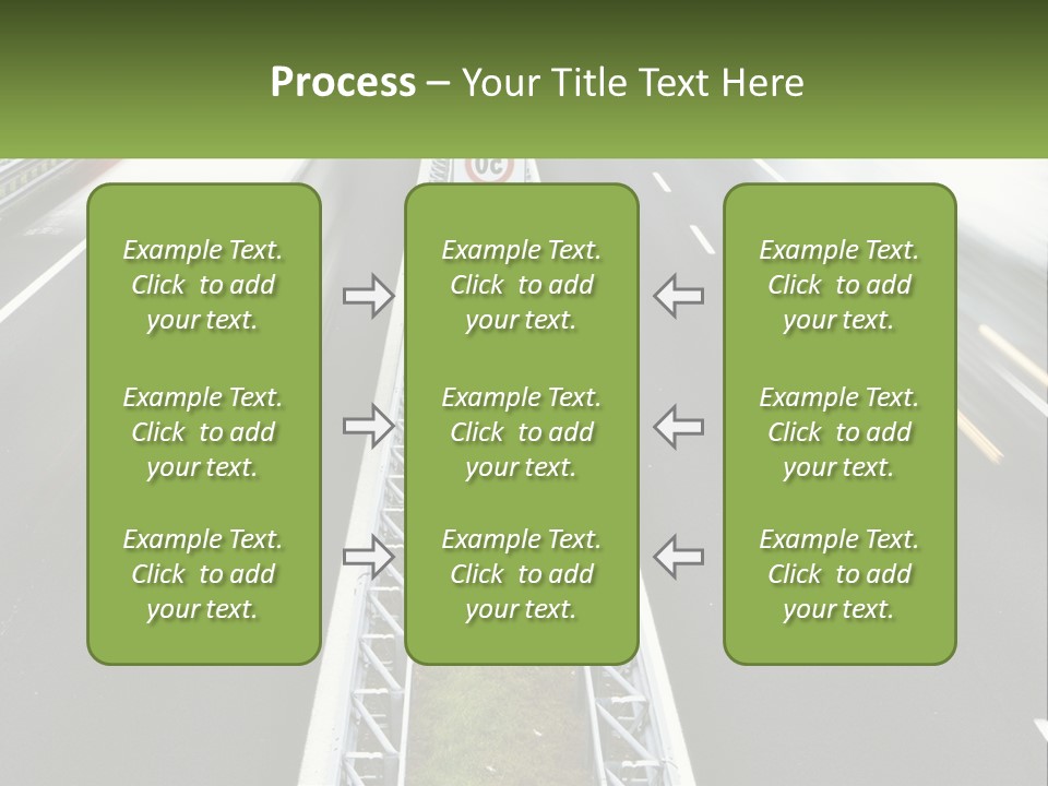 A Highway With A Sign That Says Name Of Presentation Company Name PowerPoint Template