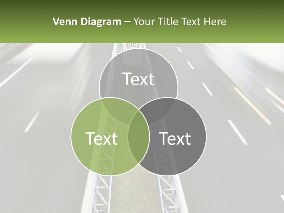 A Highway With A Sign That Says Name Of Presentation Company Name PowerPoint Template