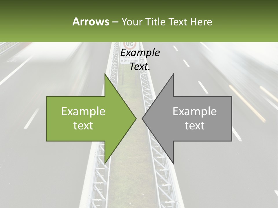 A Highway With A Sign That Says Name Of Presentation Company Name PowerPoint Template