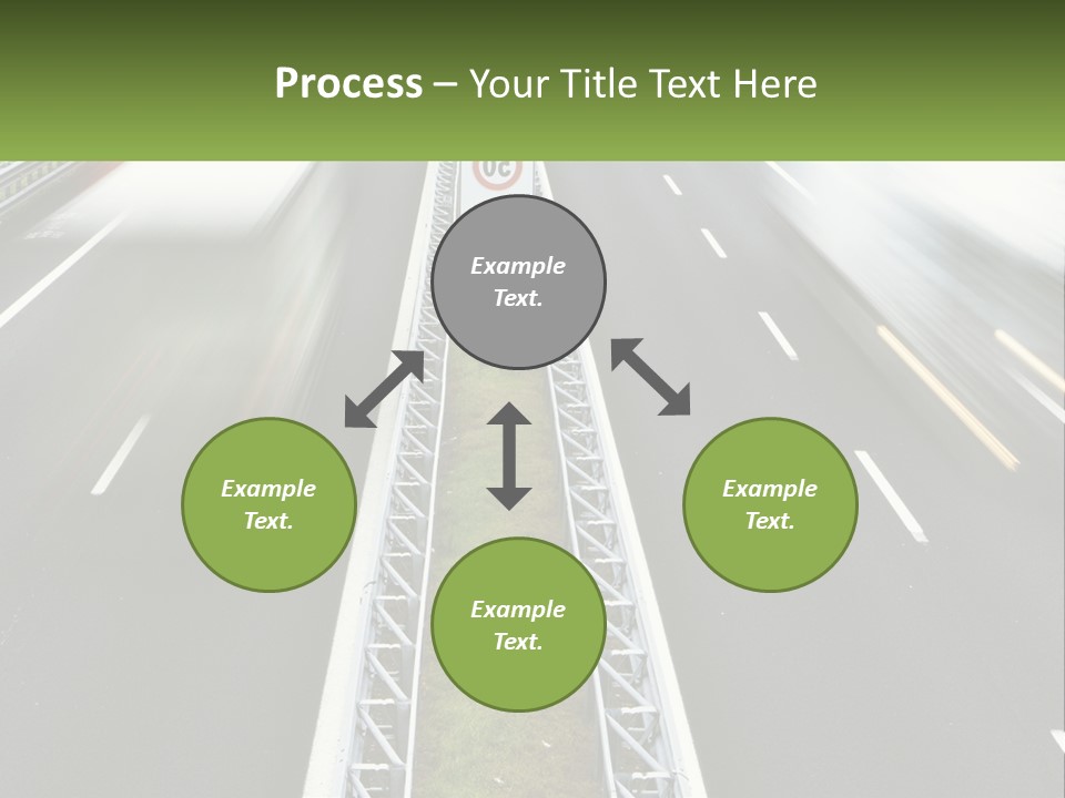 A Highway With A Sign That Says Name Of Presentation Company Name PowerPoint Template