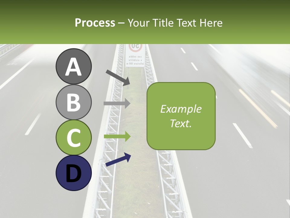 A Highway With A Sign That Says Name Of Presentation Company Name PowerPoint Template