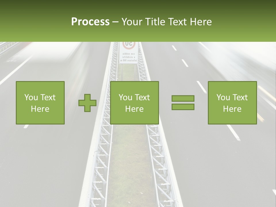 A Highway With A Sign That Says Name Of Presentation Company Name PowerPoint Template