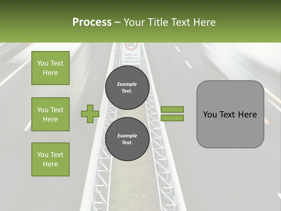 A Highway With A Sign That Says Name Of Presentation Company Name PowerPoint Template