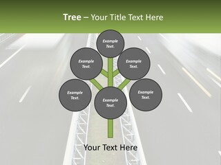 A Highway With A Sign That Says Name Of Presentation Company Name PowerPoint Template