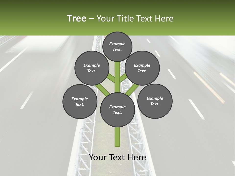 A Highway With A Sign That Says Name Of Presentation Company Name PowerPoint Template