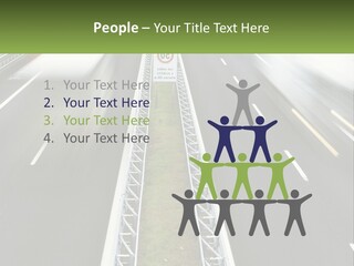 A Highway With A Sign That Says Name Of Presentation Company Name PowerPoint Template