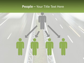 A Highway With A Sign That Says Name Of Presentation Company Name PowerPoint Template