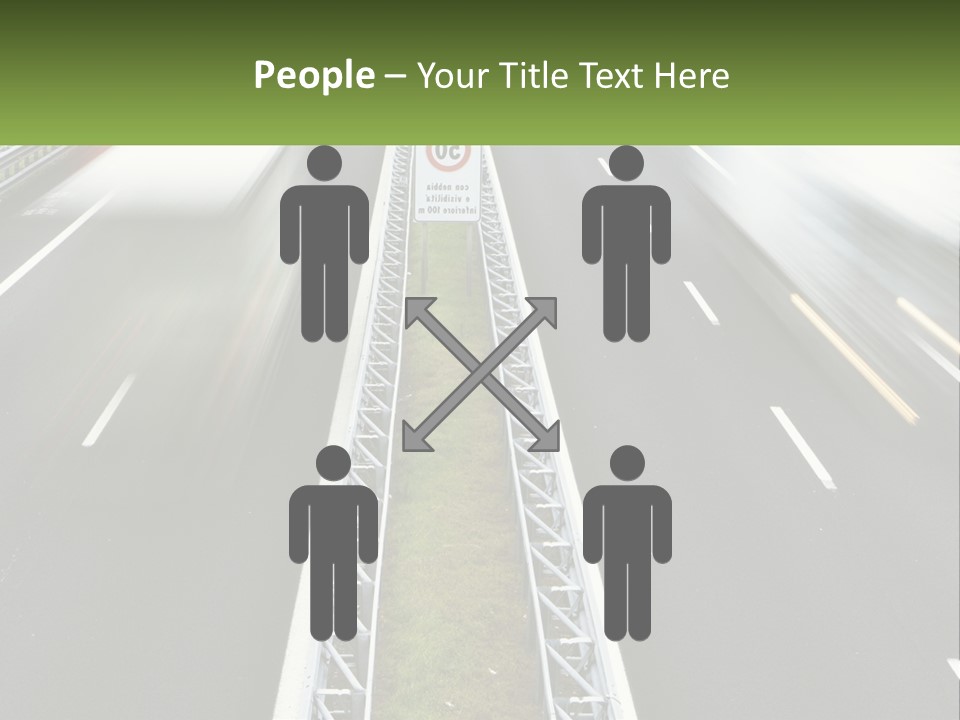 A Highway With A Sign That Says Name Of Presentation Company Name PowerPoint Template